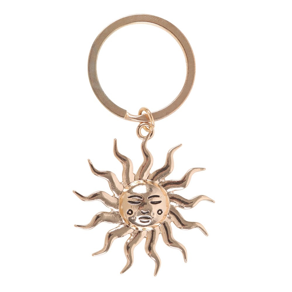 Something Different - Gold Sun Keychain - Gold coloured